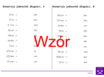 Konwersja jednostek długości | matematyka | 26 kolumn