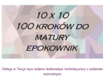 Epokownik maturalny - zestaw zadań do matury pisemnej z języka polskiego,