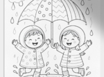 Kolorowanki tematyczne: „Deszczowy dzień”