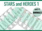 Stars and Heroes 1 unit 4 ANIMALS – zakładki do książki