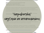 "Szymborska" (czytanie ze zrozumieniem)