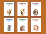 DZIEŃ JEŻA – dyplomy – 11 wersji – biblioteka – świetlica