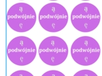 Podwójnie wyrazy z ą,ę - ortograficzna gra typu dobble
