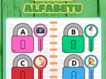 Karty Edukacyjne do Nauki Alfabetu – Dopasuj Kluczyk do Kłódki