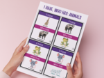 I have ..., who has ...? ANIMALS - gra ze słownictwem po angielsku