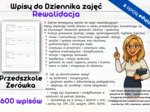 Rewalidacja Wpisy do Dziennika Tematy Zajęć, Przedszkole Zerówka