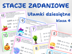 STACJE ZADANIOWE - Kuchnia Czarodzieja, klasa 4, ułamki dziesiętne