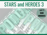 Stars and Heroes 3 unit 5 OUR HOBBIES– zakładki do książki