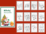 MIKOŁAJKI – Boże Narodzenie - Galeria portretów - kolorowanka - kolorowanki – biblioteka – świetlica – przedszkole – 24 wersje