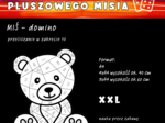 Miś - domino xxl - kolorowanka-kodowanka