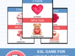 I HAVE... WHO HAS...? - VALENTINE'S DAY | Gra Ja mam, Kto ma w języku angielskim do ćwiczenia słownictwa (WALENTYNKI) ESL (A1)