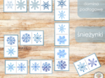 Domino podłogowe - śnieżynki