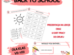 Back to school dla klas VII-VIII