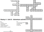 Brainy 4 – Unit 8 – krzyżówki – Places in town/Adventure activities_Useful!