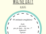 Ważne daty klasa 6
