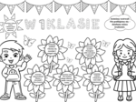 W Pierwszej klasie– gazetka do kolorowania z wartościami lub karta pracy dla dzieci| 25 stron w rozmiarze A4 i mniejszym