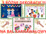 Bal Karnawałowy - 3 różne dekoracje, do druku