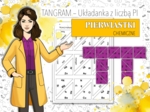 Chemia. Klasa 4, 5, 6, 7, 8. Symbole i nazwy pierwiastków chemicznych. Odczytywanie informacji z układu okresowego. Układanka. Tangram. Puzzle. Dzień liczby PI.