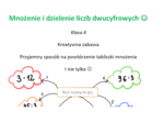 Kreatywna zabawa mnożenie i dzielenie liczb dwucyfrowych klasa 4