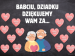 Babciu, Dziadku – dziękujemy Wam za… - dekoracja na Dzień Babci i Dziadka (PDF do druku)