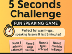 5 Sekund na odpowiedź! – 200 kart, które rozgadają Twoich uczniów! || SPEAKING GAME: Name 3 / 5 Seconds for ESL Lessons (A2 - C1)