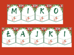 MIKOŁAJKI – Mikołaj – Boże Narodzenie – GIRLANDA – biblioteka – świetlica – przedszkole – gazetka – wersja 3