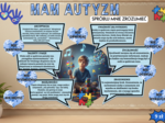 Gazetka na temat Autyzmu| Zawiera plakat 4 x A4 | Idealna jako edukacyjna i wspomagająca dekoracja klasy lub korytarza| Całoroczny materiał