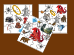 "HOBBIT, CZYLI TAM I Z POWROTEM" – puzzle – ikonki