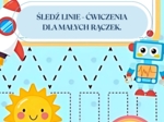 ZESZYT GRAFOMOTORYCZNY - ŚLEDŹ LINIE - ĆWICZENIA DLA MAŁYCH RĄCZEK.