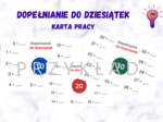 Dopełnianie do dziesiątek - karty pracy: 10, 20, 30