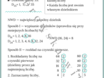 Dzielniki i NWD - notatka