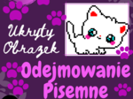Odejmowanie Pisemne - Kotek - UKRYTY OBRAZEK w Arkuszach Google, Excelu (edytowalny).