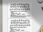 Alfabet, kolejność alfabetyczna, karta pracy