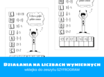 Matematyka. Klasa 7. Klasa 8. Działania na liczbach wymiernych. Szyfrogram.