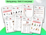 New English Adventure 2 – Unit 5: I can jump! – Karty pracy dla klasy 2