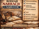 📚 Rodzaje narracji i narrator – kartkówka egzaminacyjna | powtórka przed egzaminem ósmoklasisty (15 zadań)