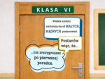 Gazetka i dekoracja drzwi- afirmacje. Psycholog, pedagog, wychowawca