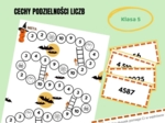 Cechy podzielności liczb, klasa 5, gra planszowa, halloween, egzamin ósmoklasisty