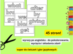 WYRAZY PO ANGIELSKU DO WYCIĘCIA, KOLOROWANKI, UKŁADANIE ZDAŃ