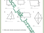 Pola i obwody figur, karta pracy z hasłem, klasa 5, praca w klasie, edukacja domowa