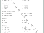 Działania na pierwiastkach - zestaw zadań