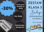 Pakiet materiałów z biologii do klasy 5 - cały rok w jednym zestawie!