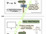 Pole prostokąta - wklejka do zeszytu.