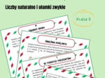 Stacje zadaniowe, mikołaj, boże narodzenie, szyfr, klasa 5, liczby naturalne i ułamki zwykłe