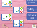 Klamerkowe pomoce - waga - prawda/fałsz
