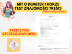 🌿 Demeter i Kora – test ze znajomości mitu | klasa 1 technikum / klasy szkoły podstawowej