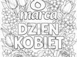 DZIEŃ KOBIET – kolorowanka XXL (9 stron) + wersja A4; plakat do złożenia; dekoracja; gazetka