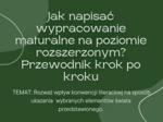Konwencja literacka, czyli jak napisać wypracowanie maturalne na poziomie rozszerzonym? Przewodnik krok po kroku