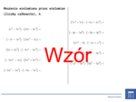 Mnożenie wielomianu przez wielomian (liczby całkowite) | matematyka, algebra | 26 kolumn