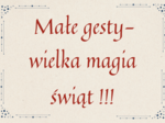 Małe gesty-wielka magia świąt ! - gazetka ścienna.